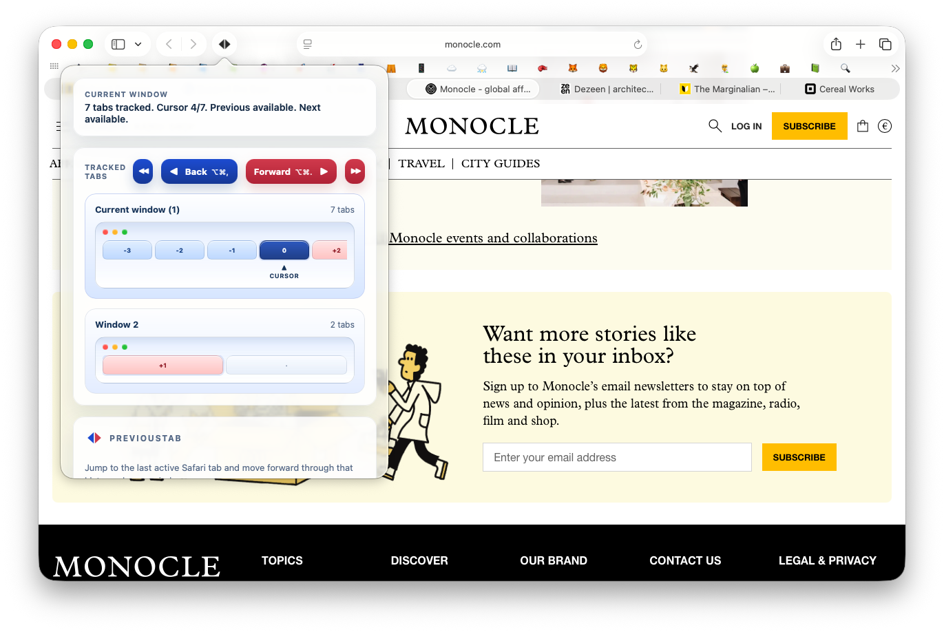 PreviousTab overview screenshot